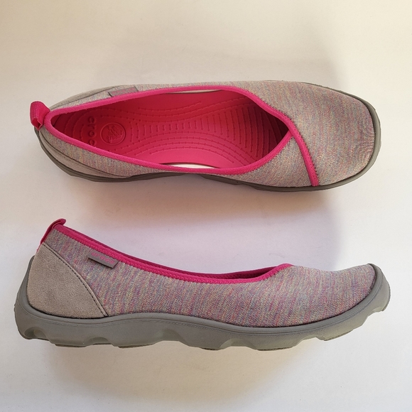 Crocs Women's 11 Multicolor Grey Duet Busy Day 202044 Slip On Comfort Flats - Picture 7 of 16